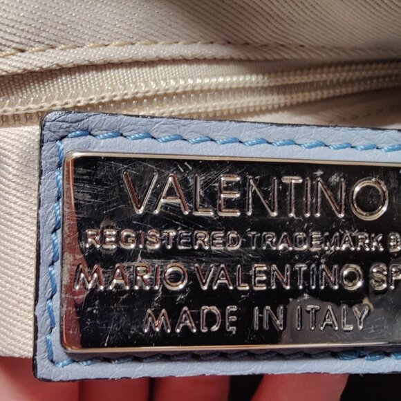 VALENTINO BY MARIO VALENTINO Leather Shoulder Bag In Blue - Picture 5 of 6